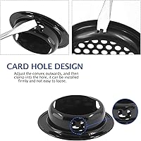 Vista 5 de Uenhoy 20 rejillas de ventilación de aire negras de 1 pulgada (0.984 in) circulares de ventilación de acero inoxidable, rejilla de ventilación