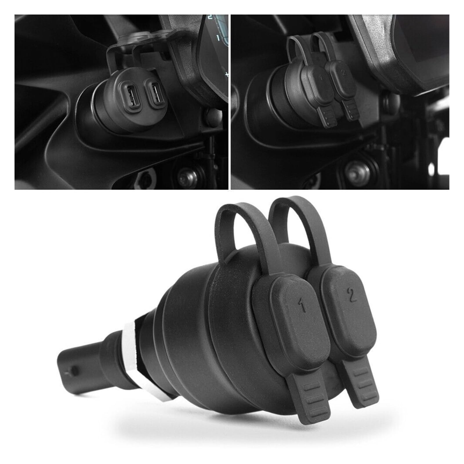 Allume Cigare Moto Chargeur USB Double Port 5 V Pour Moto BMW R1200GS, R1250GS, R1250RT, R1200RT, R NineT, K1600GT, K1600GTL, K1300S, K1300GT, G310GS, F900R, F900XR, F850GS, F7550GS 0, F65. 0 Bmw R 1200 Gs