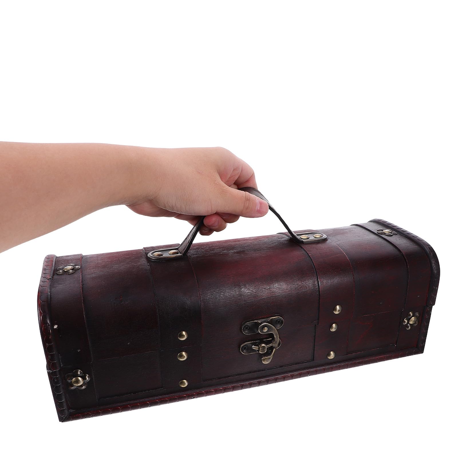 DOITOOL Weinverpackungsbox aus Holz im Vintage-Stil – Dekorative Weinkiste für Hochzeiten – Flaschenträger aus Holz für Party- und Urlaubsgeschenke