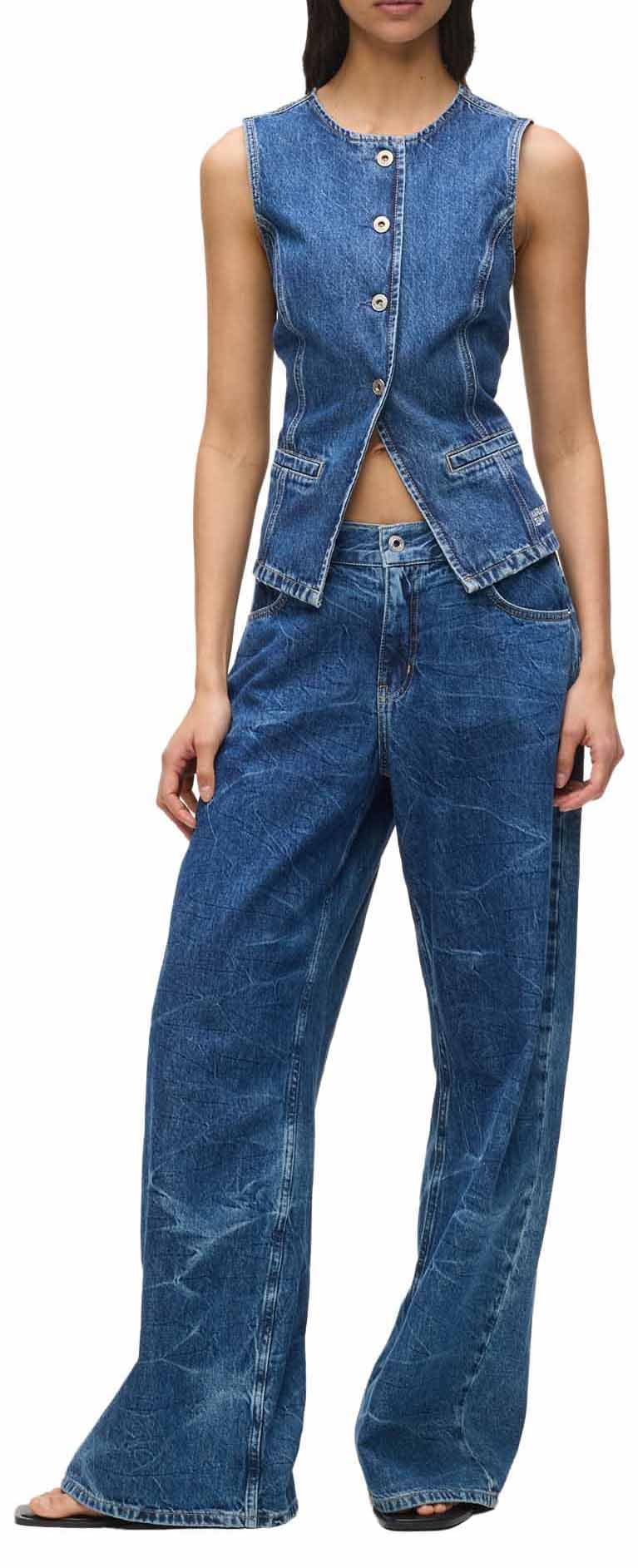 Karl Lagerfeld Jeans Donne Low Rise Wide Leg Denim