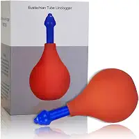 Desentupidor de tubo de Eustáquio, equilíbrio de pressão do ouvido interno, alívio de orelha entupida, alívio da dor de zumbido do congestionamento, pequeno, laranja