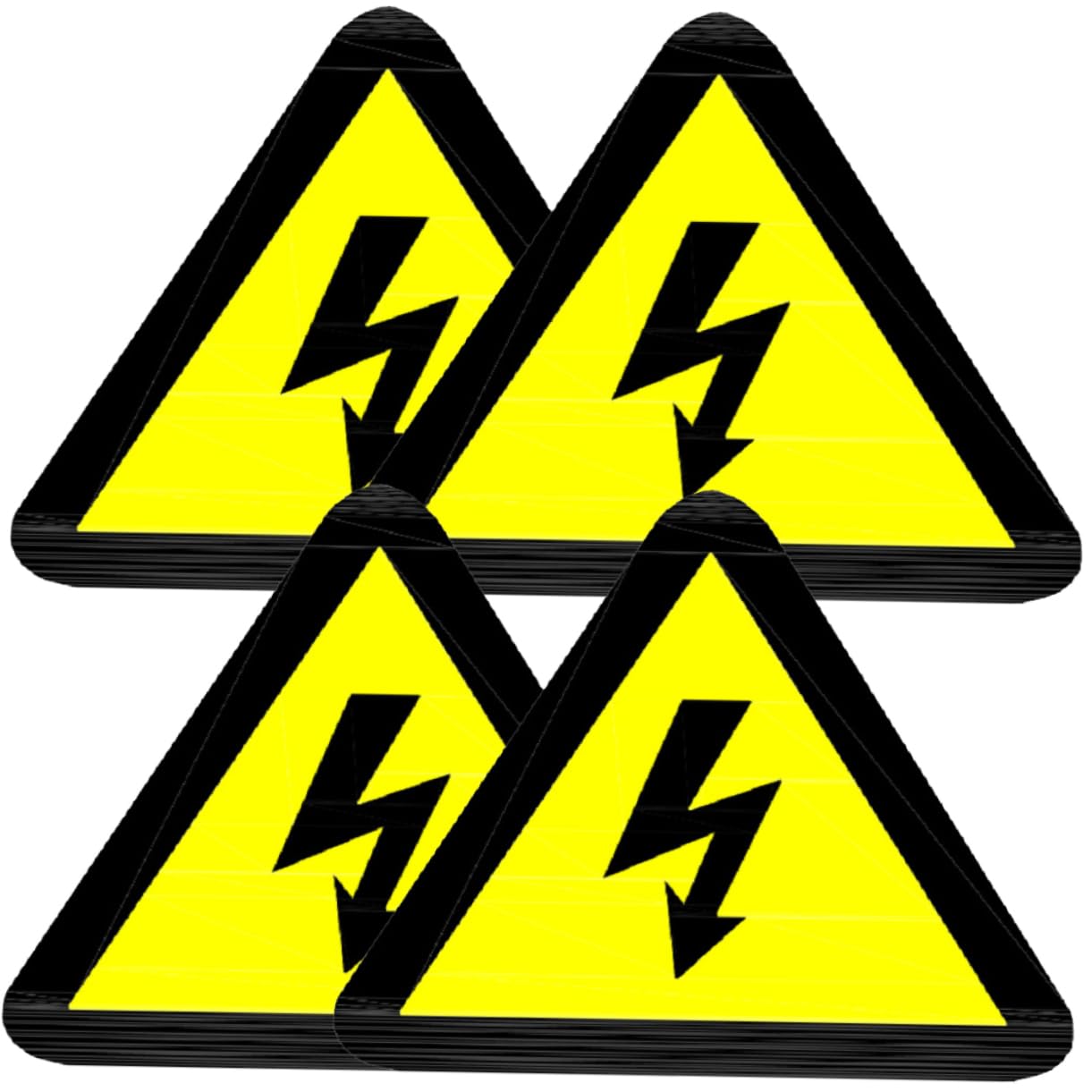 POPETPOP Autocollants D'avertissement Haute Tension Stickers Adhésifs de Sécurité Résistants Lot de 20 Jaune pour pour Boîte Électrique pour Chantiers et Usines Chantiers et Usines