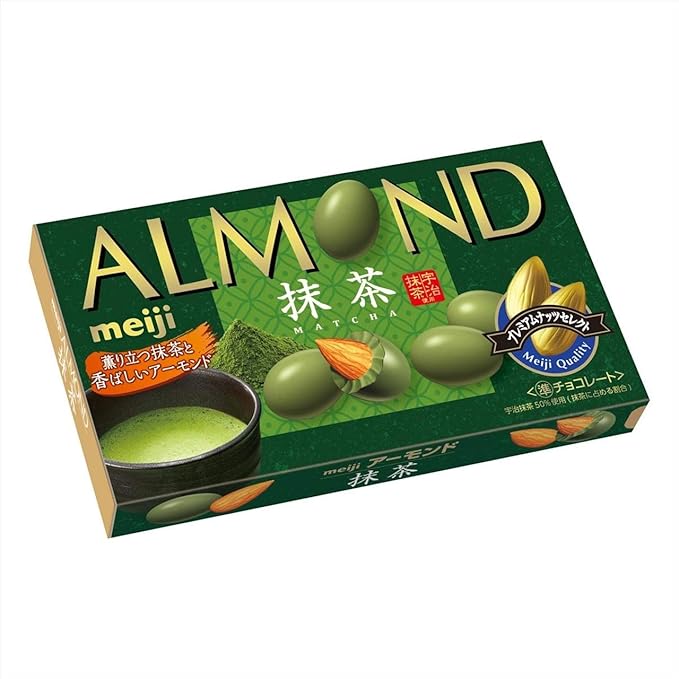 Amazon 明治 アーモンドチョコレート抹茶 79g 10箱 明治 菓子 ナッツチョコレート 通販