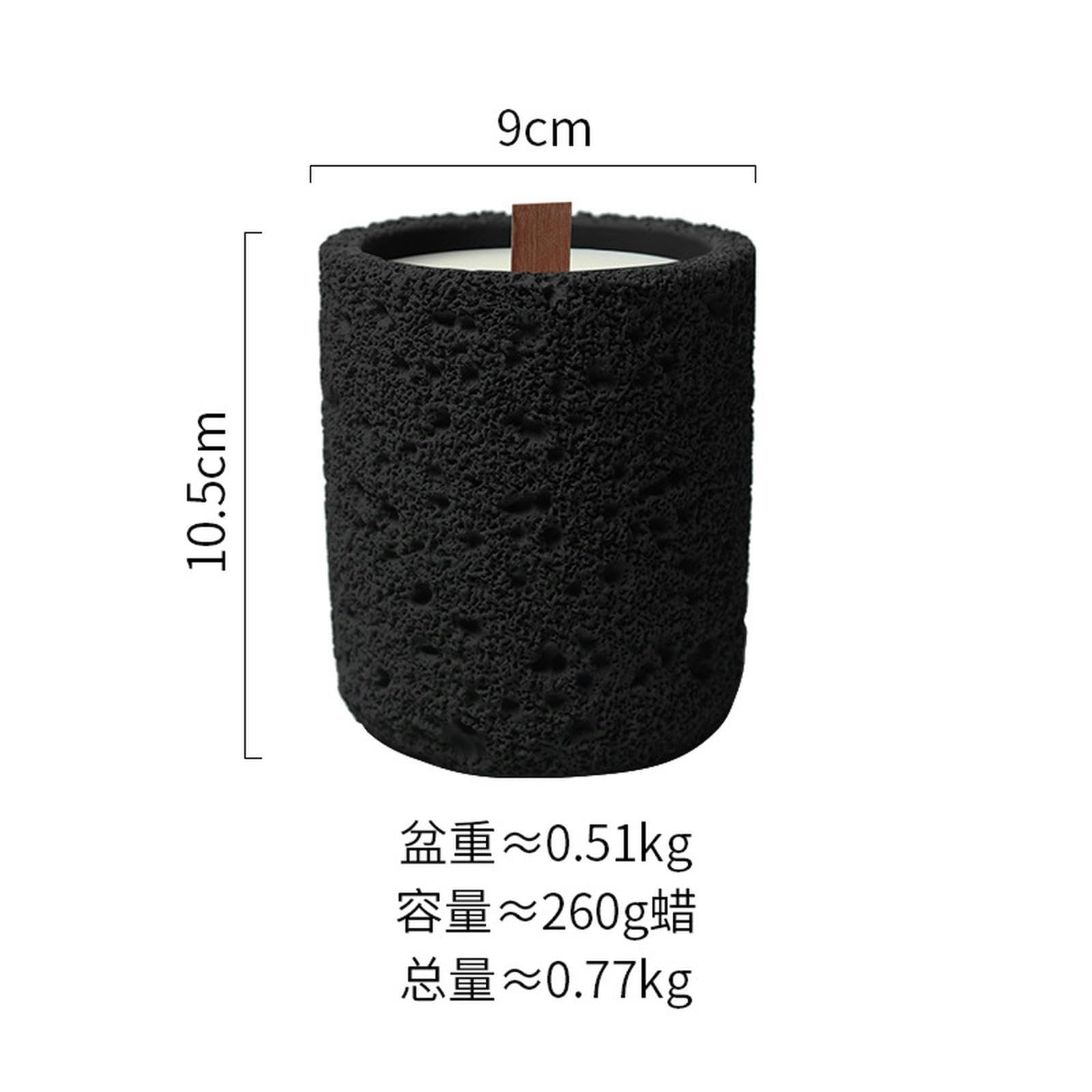 2PC Nordic Creative Cemento Casa Aromaterapia Candela Tazza di Cera di Soia Contenitore Dritto Portacandele Decorazione-Alto Verde Oliva Profumo Foresta