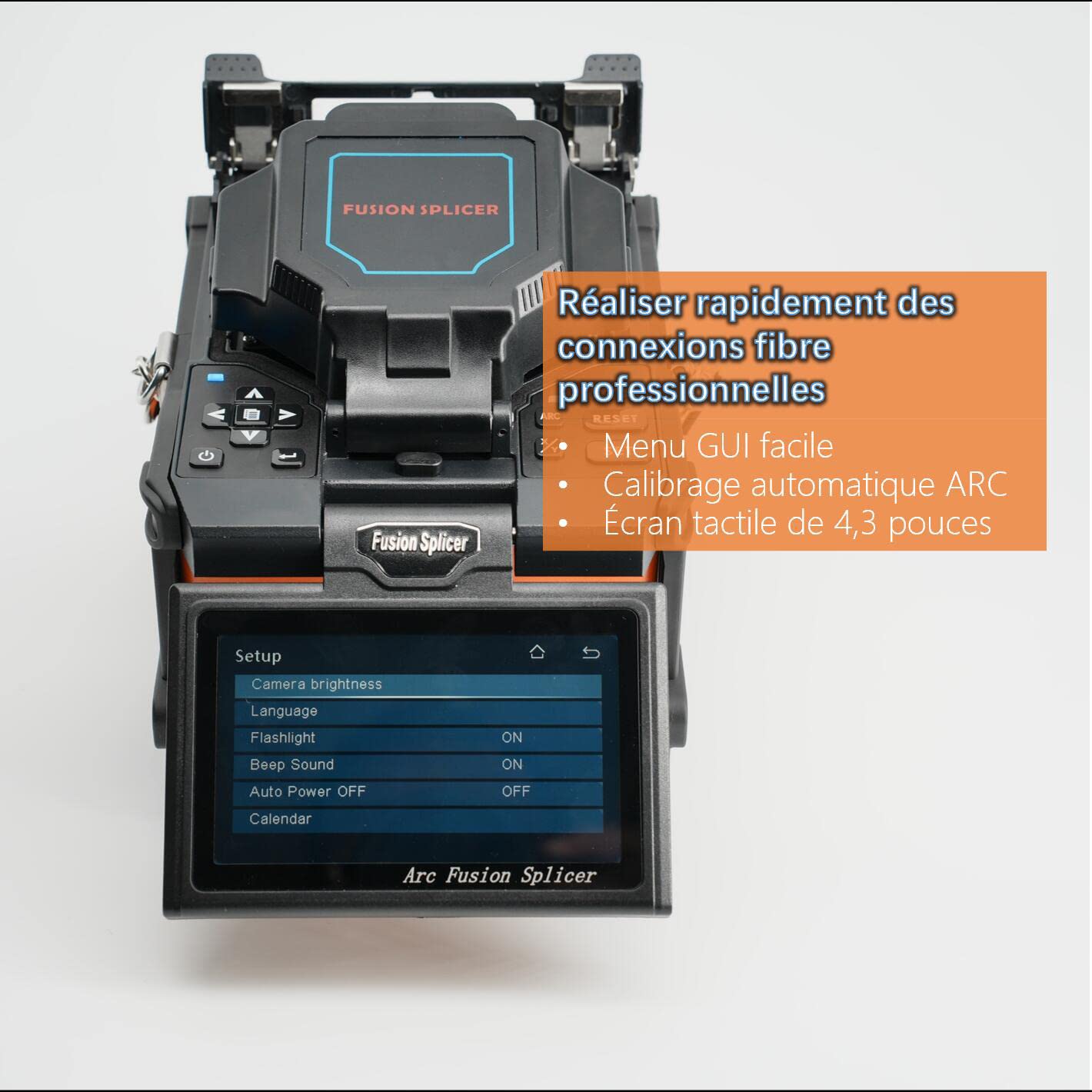 Soudeuse Fibre Optique Fusion Splicer X800 avec Alignement Coeur à Coeur pour les projets de MAN Télécommunication FTTx Épisseuse de fusion automatiques avec grande batterie