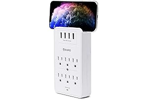 Aduro Surge Protector with USB, Power Station, Surge Protection with Phone Stand