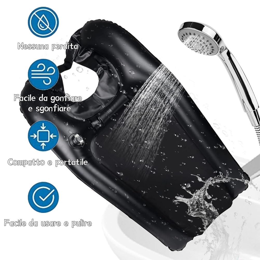 Lavatesta Portatile per Parrucchieri Professionale, Poggiatesta Per Lavare Capelli Lavandino Casa, Lavandino Mobile, Lavatesta Gonfiabile per Lavaggio Capelli