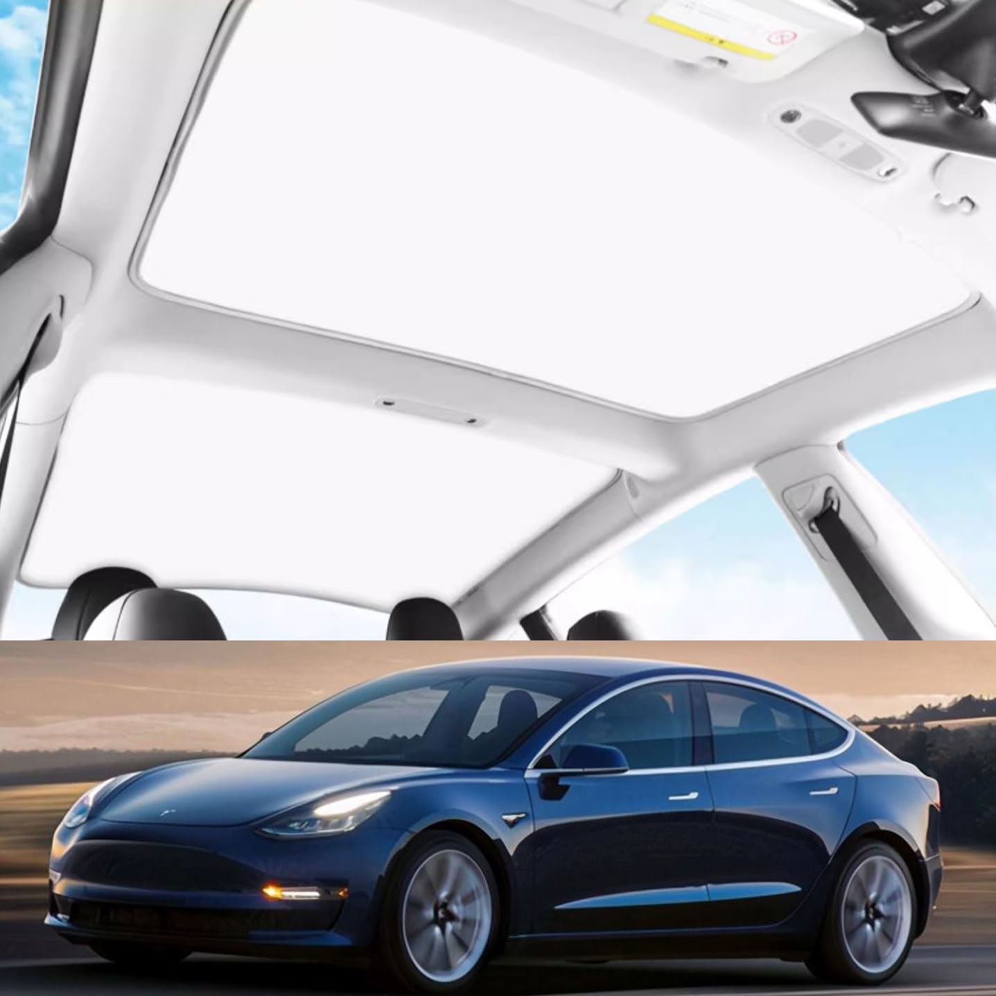 Amazon.co.jp: MRIKOL Tesla ガラスルーフサンシェード モデル3