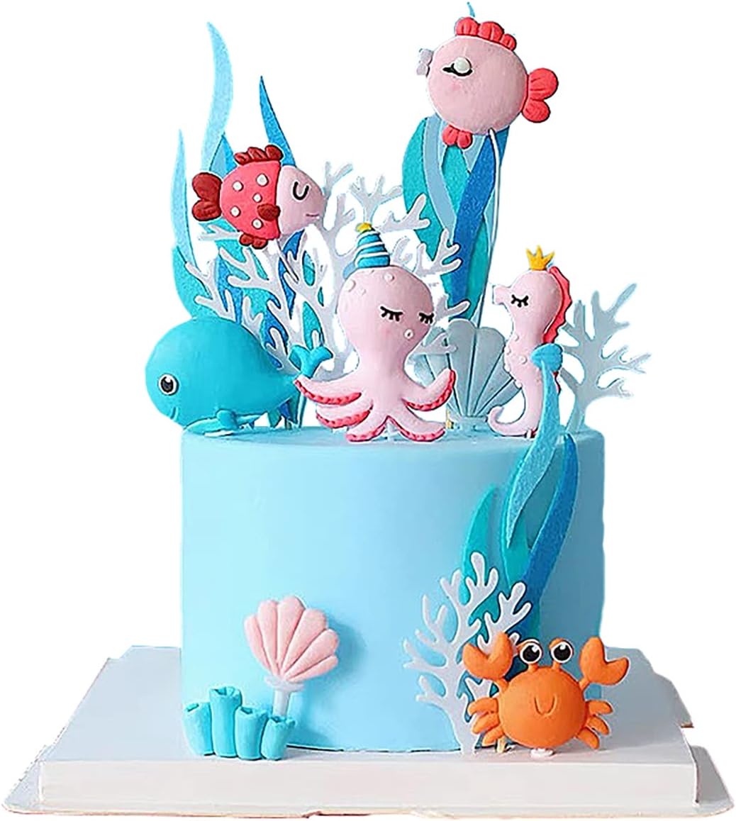 Amazon Com Ocean Theme Cake Decoration Cake Topper Sea Theme Cupcake Toppers Birthday Party Decoration For Baby Theme Party By Elsani Grocery Gourmet Food Amazon Com Ocean Theme Cake Decoration Cake Topper Sea Theme Cupcake Toppers Birthday Party Decoration For Baby Theme Party By Elsani Grocery Gourmet Food
