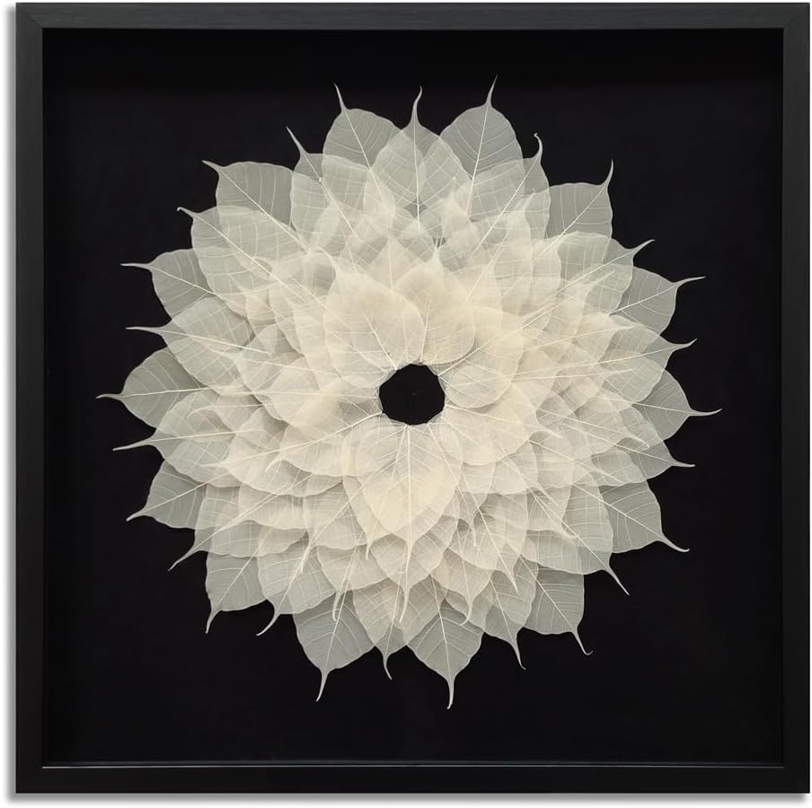 Sygalleirer Handmade Shell Shadow Box with Real Glass - 16x16IN Deep Blue 3D Shadow Box Frame for Home Decor - Eco-Friendly Shadow Box Wall Art for Living Room, Bedroom, Bathroom, Office