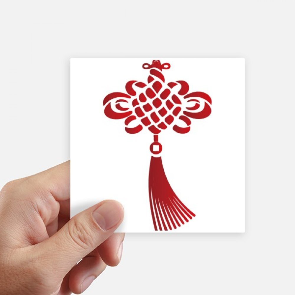 Sticker Chine Noeud rouge pour valise et PC portable, lot de 8 décals de 10cm