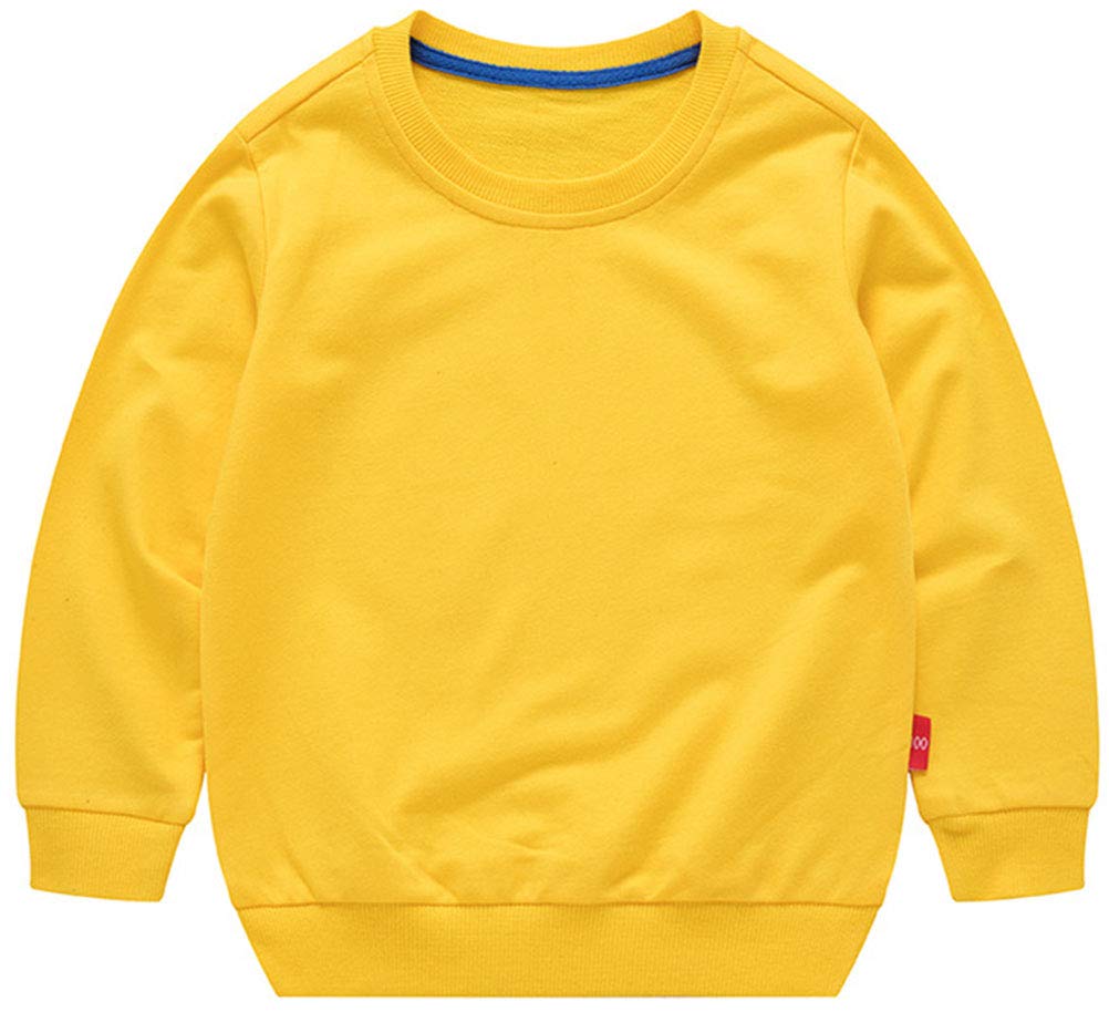 PTPuke Toddler Boys Girls Solid Cotton Thin Sweatshirt Long Sleeve top T-Shirts