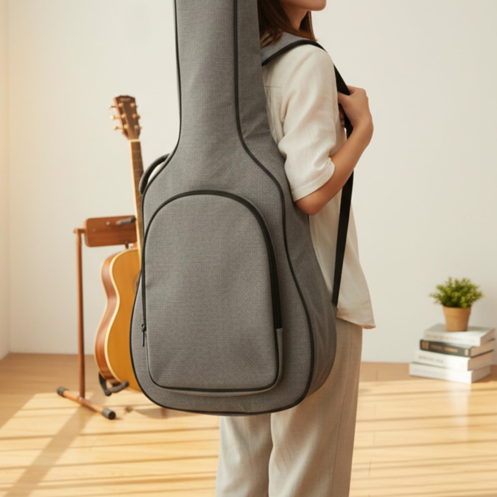 Harilla Rembrrée Imperméable Étui Acstique Ergonomique Gig Bag pr Musicie,
