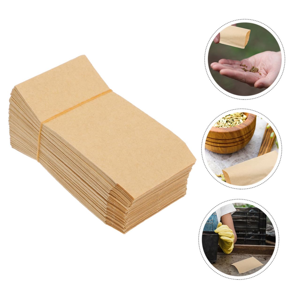 Sosoport 5 Sätze Aufbewahrungssack Plastikbeutel Gartenbeutel Plastiktüten Kleine Umschläge Für Samen Saatschalen Maissäcke Im Garten Aufbewahren Samenumschläge Kraftpapier 100 Stück * 5