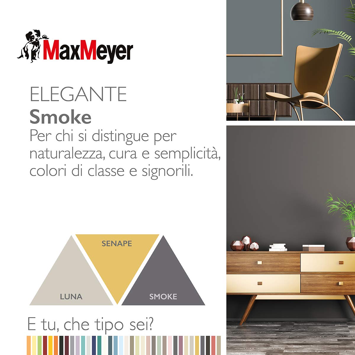 MAXMEYER Pittura Colorata Superlavabile Home, Color Smoke 0,75L - 4