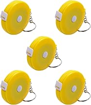 NIHENHAO 5 cintas métricas retráctiles de 150 cm para ropa corporal, tamaño de doble escala, color amarillo