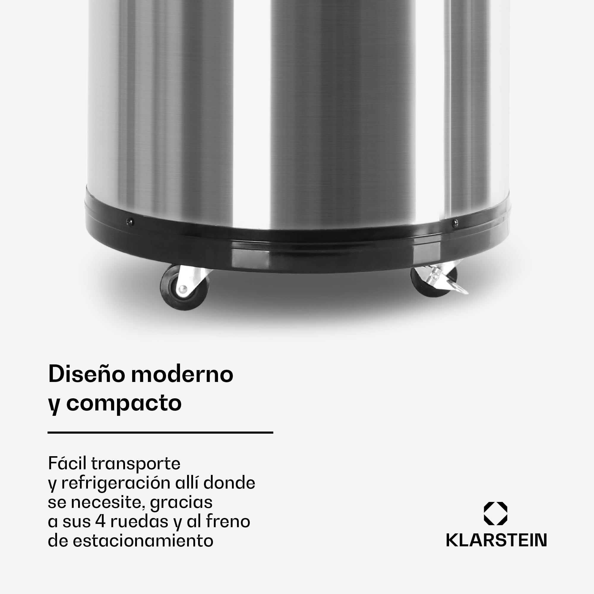 Klarstein Mr. Barbot - Enfriador de bebidas (Independiente, Negro, Acero inoxidable, F, 0-16 °C, Arriba)