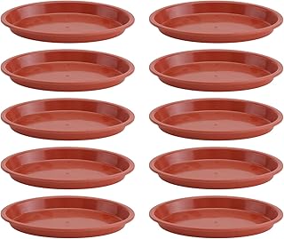 Happyyami 10 bandejas de plantas para vasos de flores em ambientes internos, bandeja grossa de bonsai, bandeja de água para plantas em ambientes internos, pires de 23 x 16,2 cm
