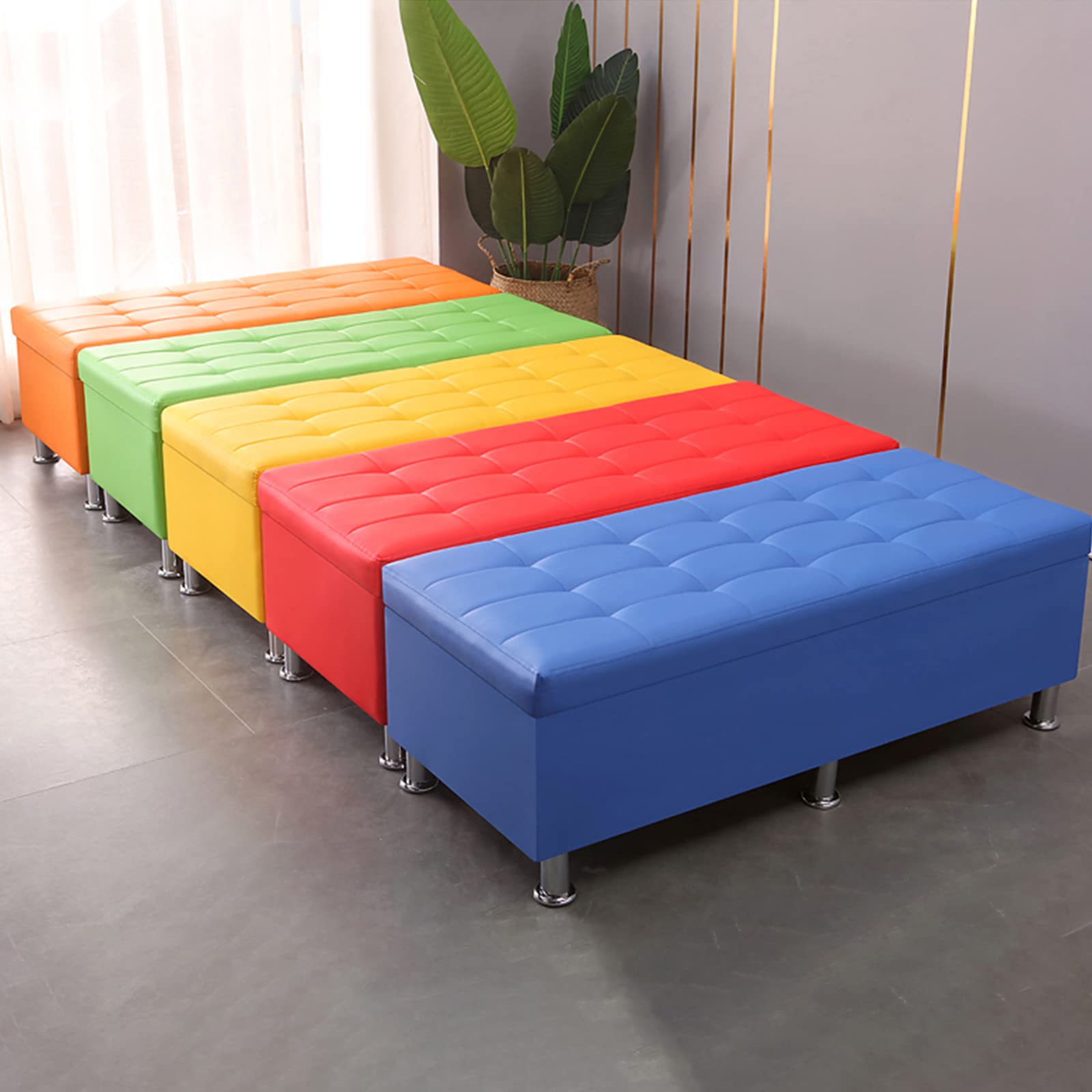 Panca Ottomana Con Contenitore 100 Cm – Marrone – Poggiapiedi Con Seduta E Due Scomparti