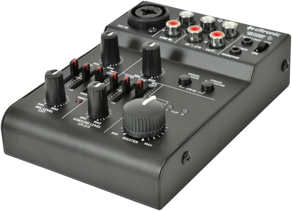 citronic Q-Mix3 2 Channel battery Powered Compact Mixer