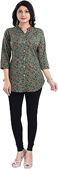 Keshubaba Women's Polyester Crepe Short Tunic Top | short kurti for jeans for women |kurti tops | short kurti | short kurti for women | short kurti for girls