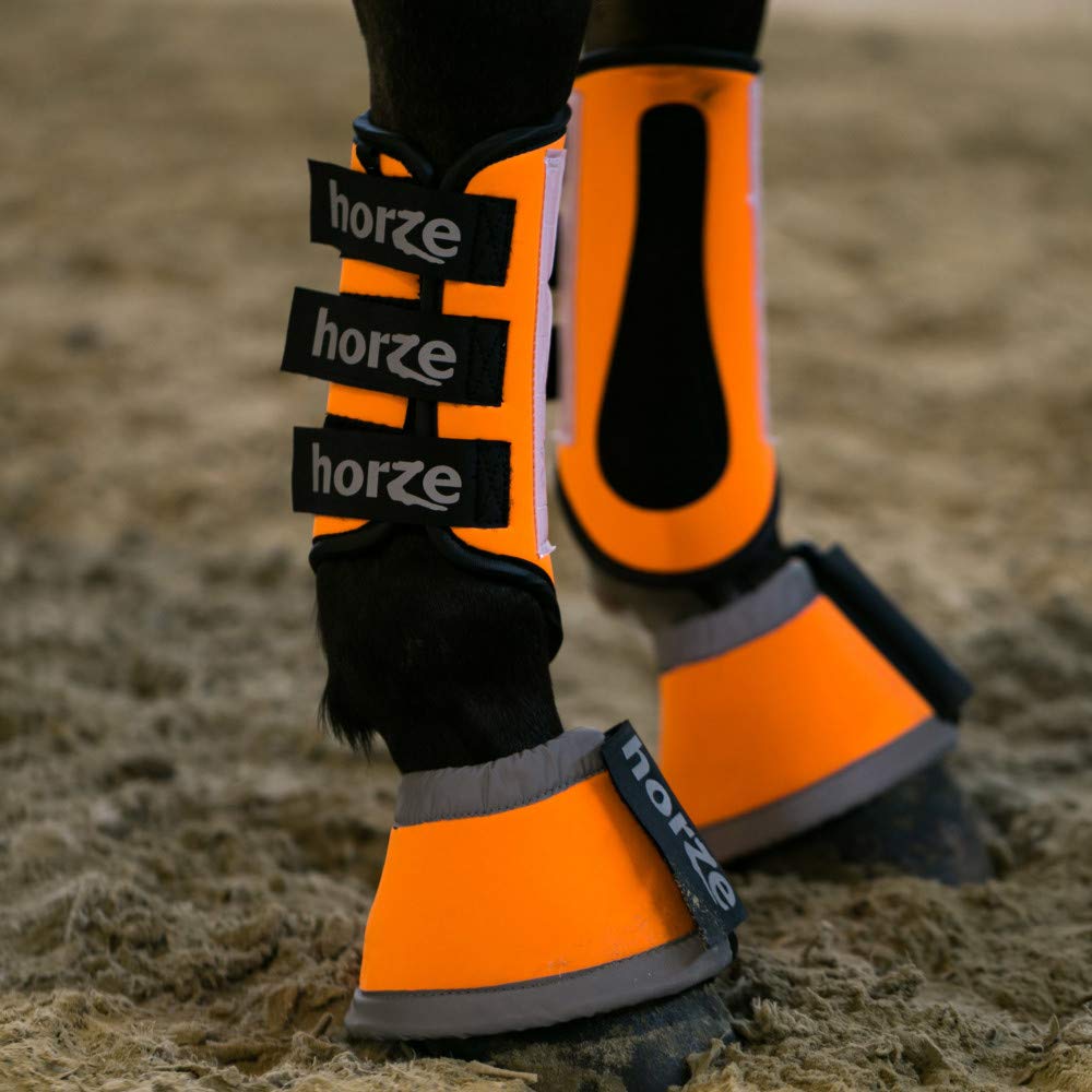 Horze Campana de Caballo de Neopreno Reflectante para Montar en la Noche