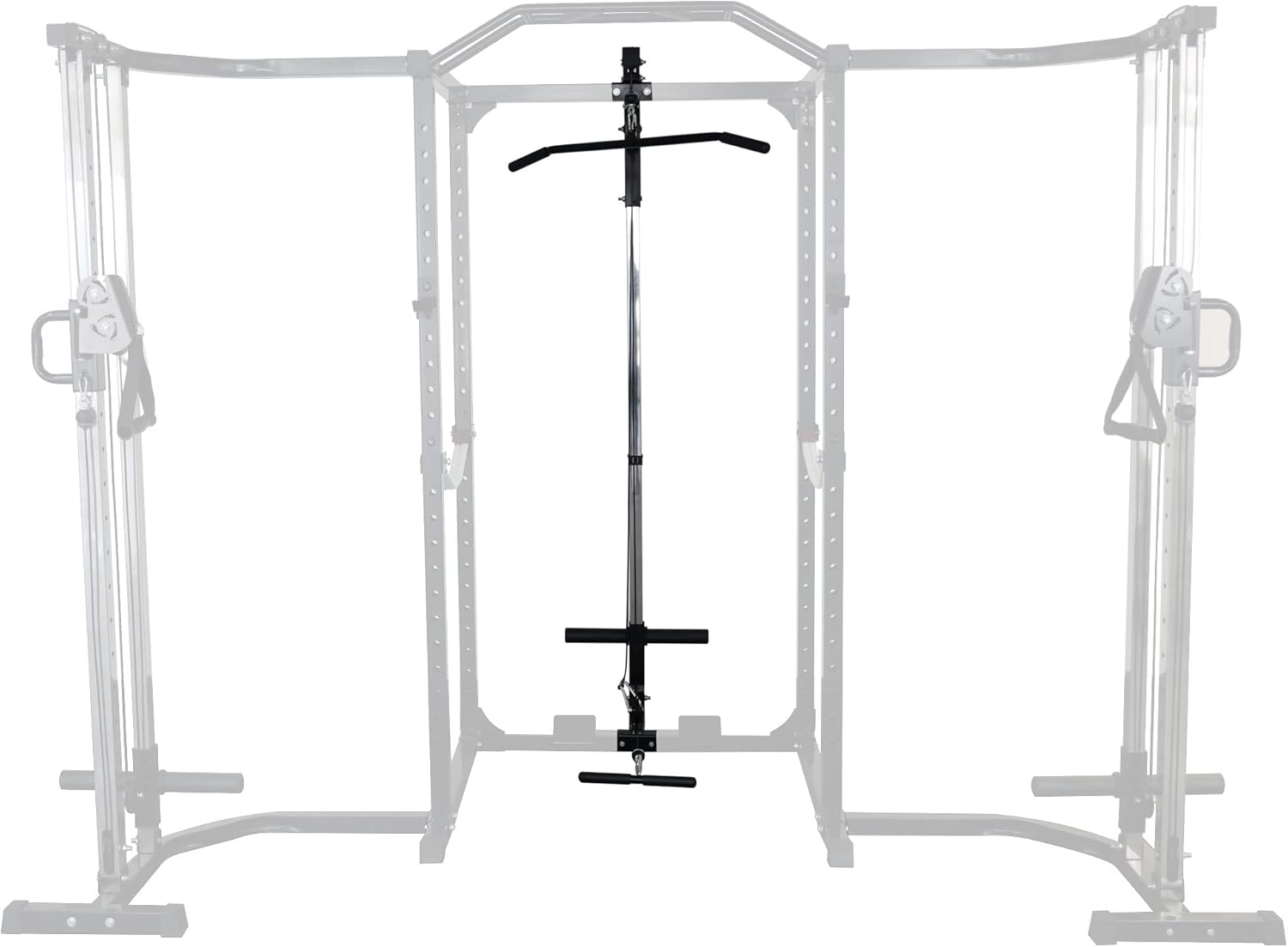 Fitvids Fitvids Power Cage – Adjustable with J-Hooks, Safety Straps & LAT Pulldown Option
