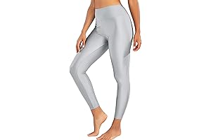 Women's Silver High Waisted Yoga Pants