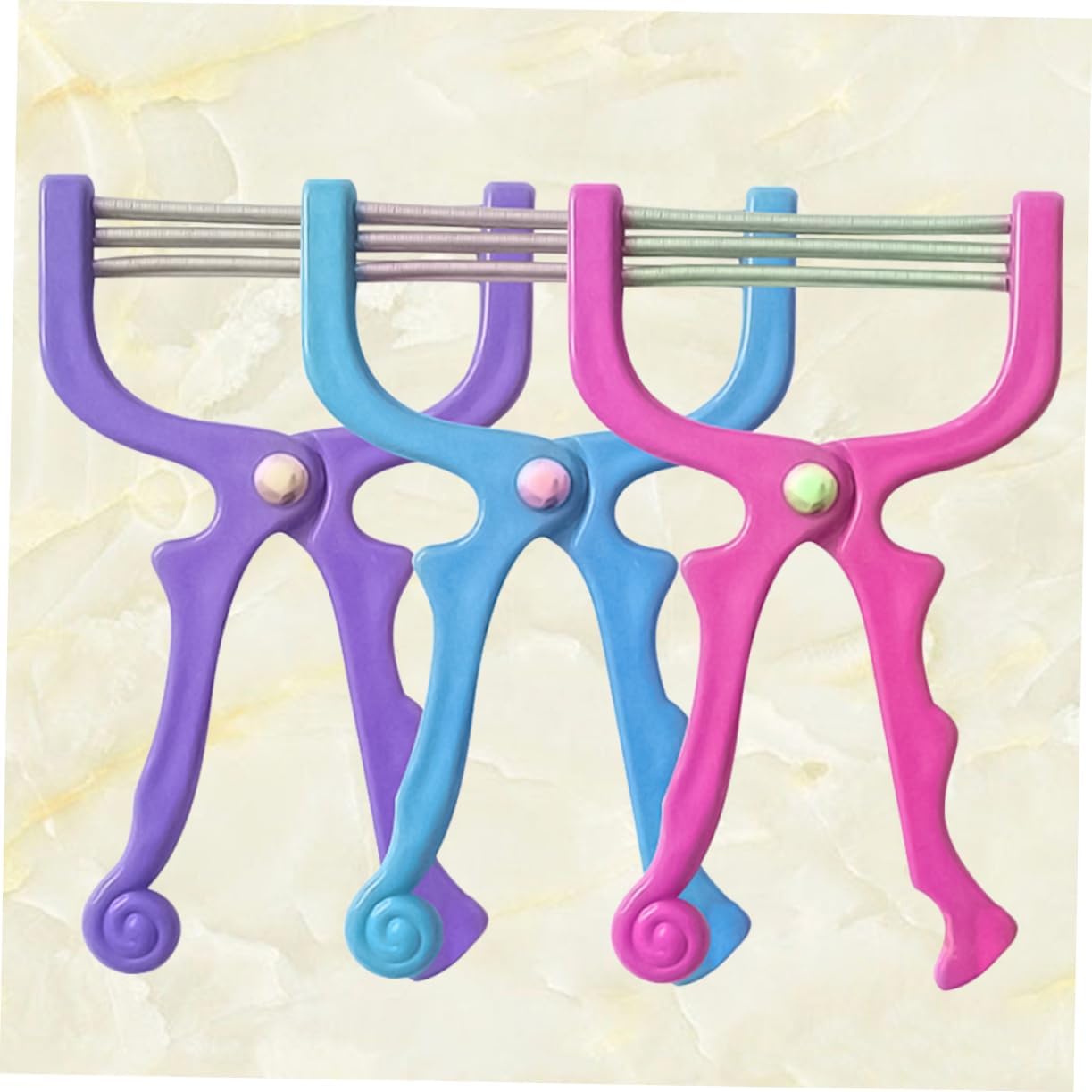 SMASOLO 3Pcs Portable Facial Hair Epilators for Women Men Painless Hair Removal Tool with Spring Design for Upper Lip Chin and Cheeks Easy to Use