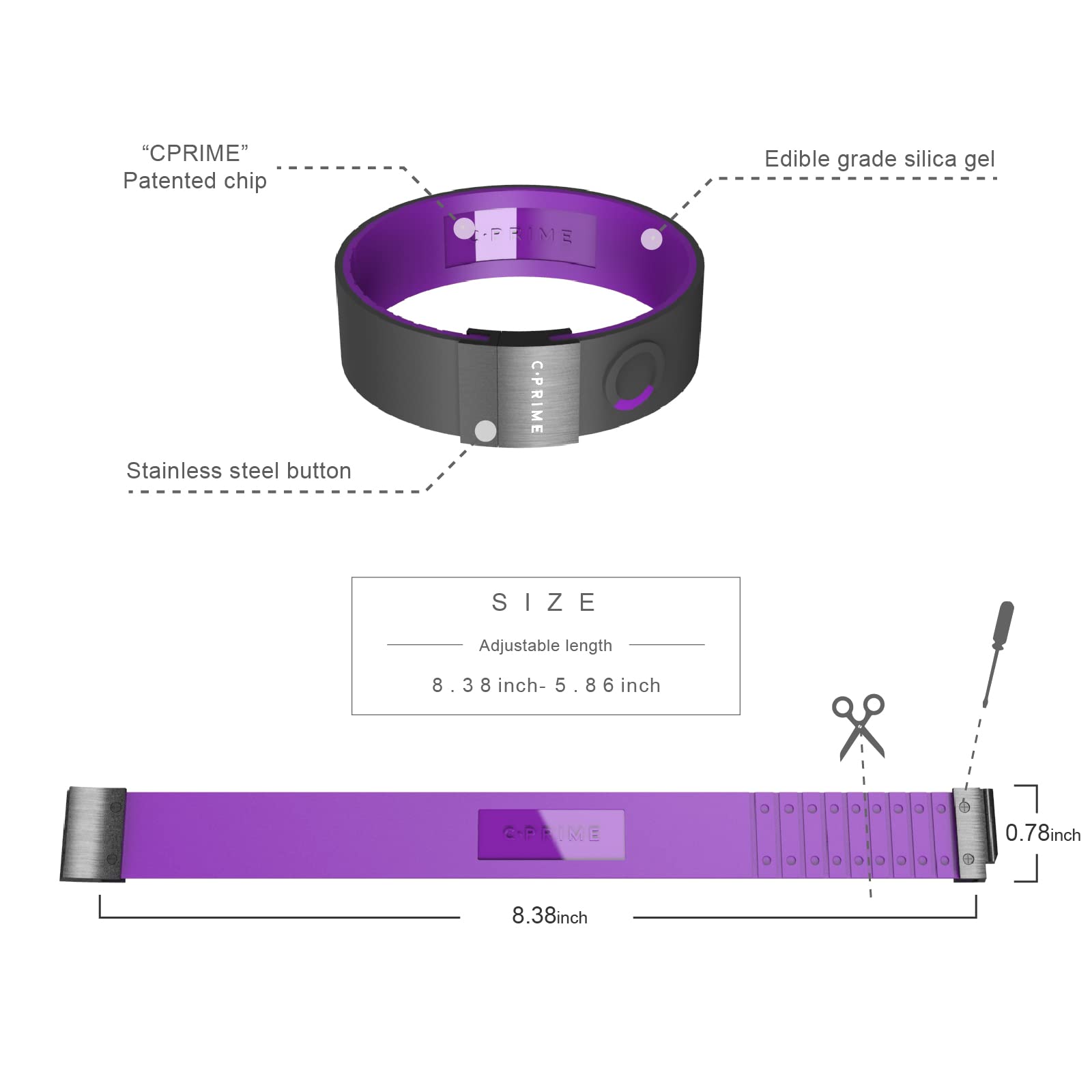 Sports Balance Bracelet NEO Broadline Cold Size, Silicone Bracelet Men Sport Bracelet