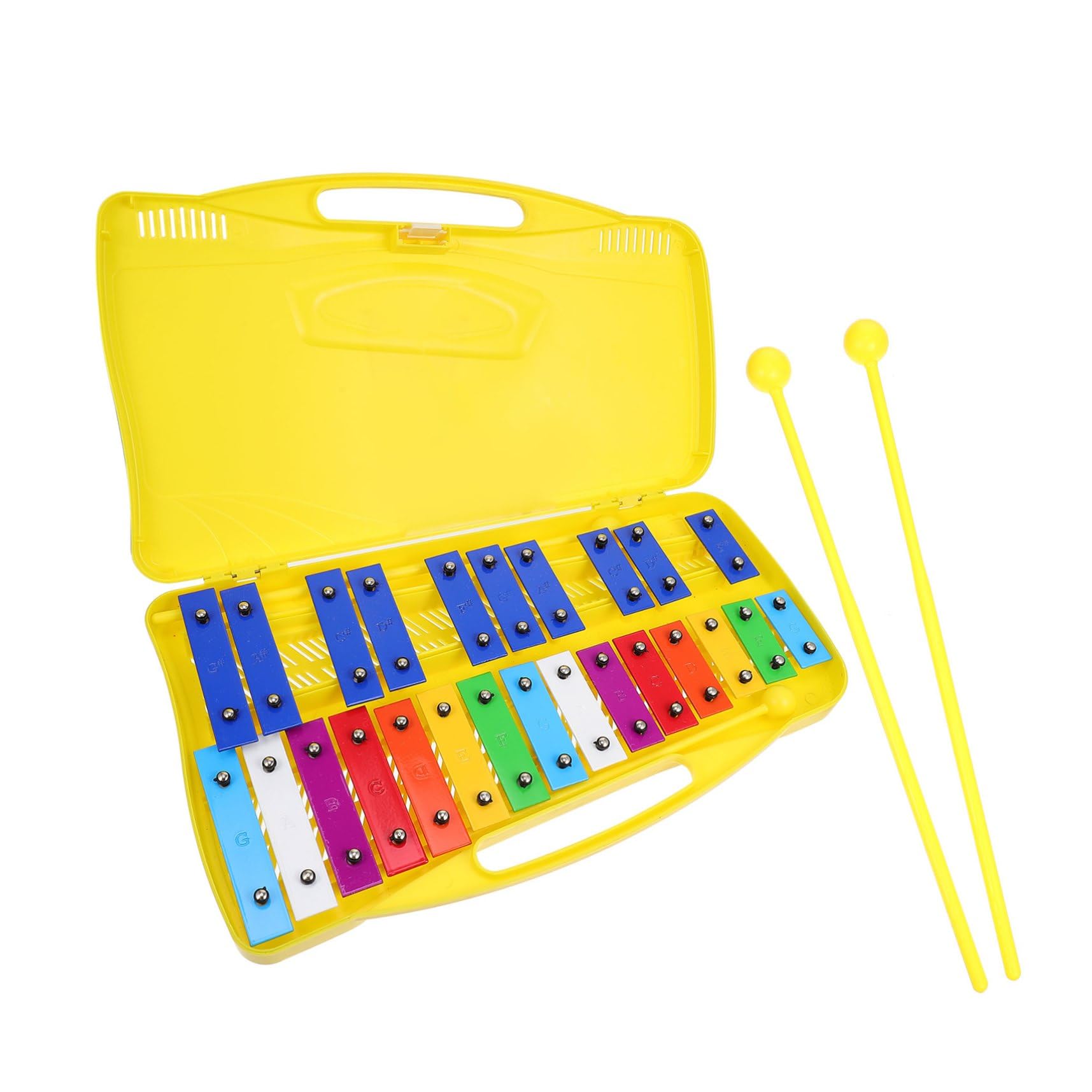 Instrumentos de Percusión para Niños con 25 Notas, Metalófono | 1 Set Azul, Placa de Hierro y Plástico, Superficie Lisa, Educación Temprana Infantil