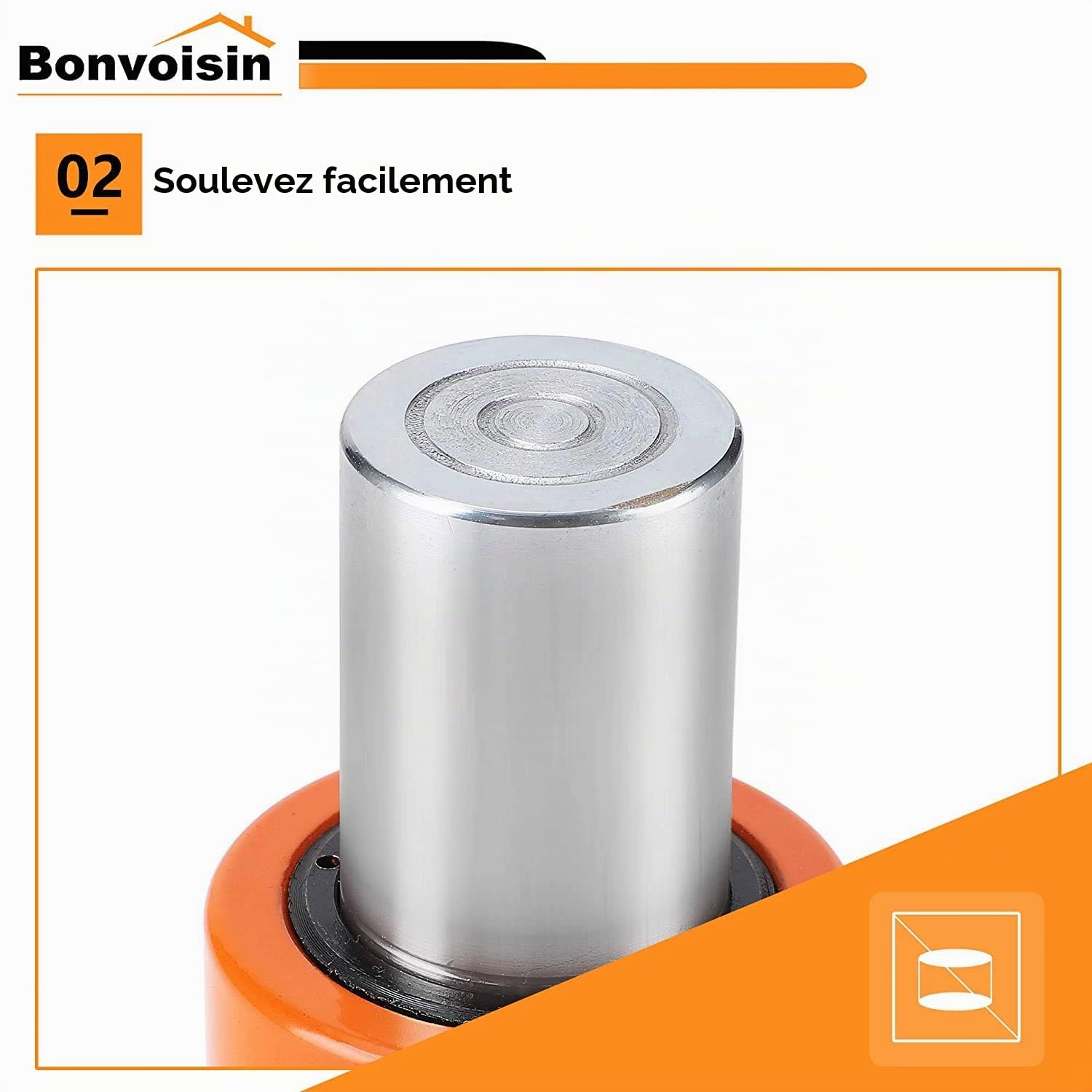 Bonvoisin Vérin Hydraulique 20T, Course 50mm, Auto-Hauteur 106mm, pour La Construction Mécanique/Ponts/Bâtiments (RSC-20T)