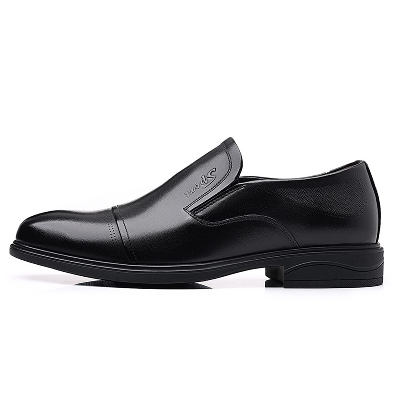 CARZE Scarpe in Pelle da Uomo in Pelle Traspirante da Uomo d'Affari, Scarpe da Uomo Britanniche, Scarpe Casual da Cerimonia Scarpe Eleganti da Uomo(Black,40)