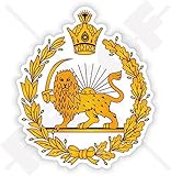 IRAN Ehemaliges Persisches Wappen, Persien Iranisch 100mm Auto & Motorrad Aufkleber, Vinyl Sticker