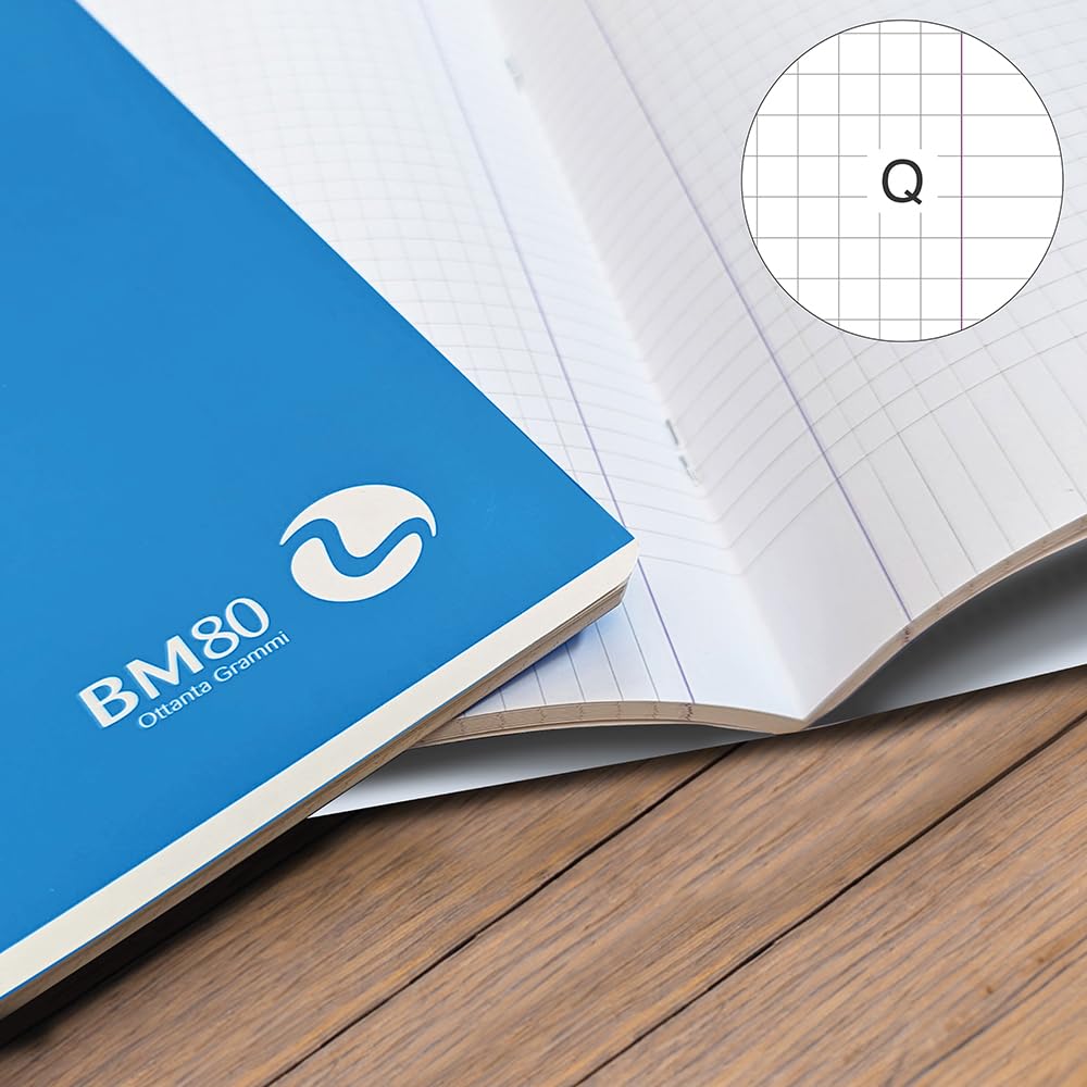 BM BeMore - Color Basic 0110606 - Notebook A4 - Ruling Q - Squares with Margins - Paper 80 g/m² - 9 Assorted Colours - Pack of 10 - Image 6