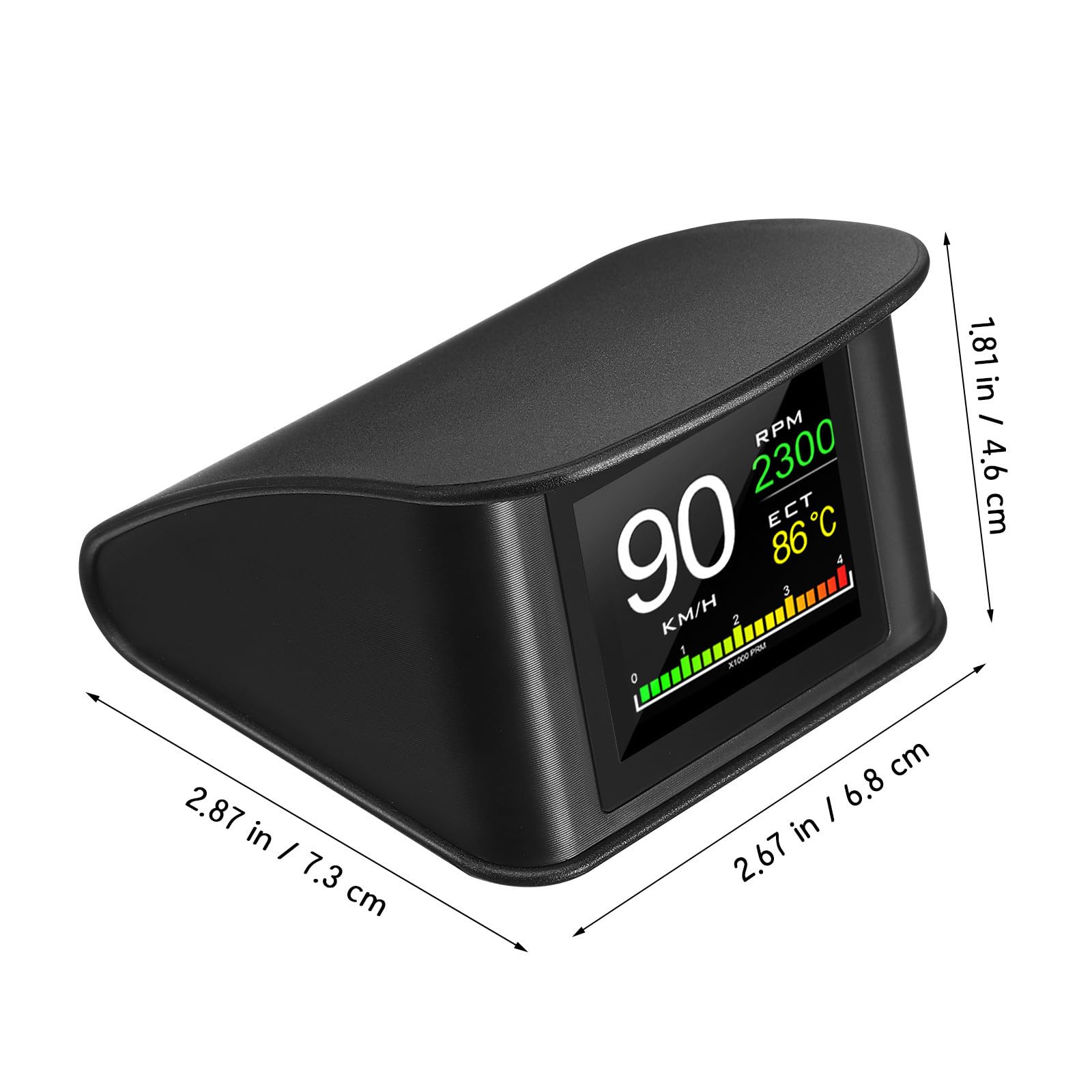 Velocímetro Digital Portátil y Navegación en Viajes para Coche con Pantalla Lcd Abs y Pc, Visualización de Velocidad para Conducción Segura