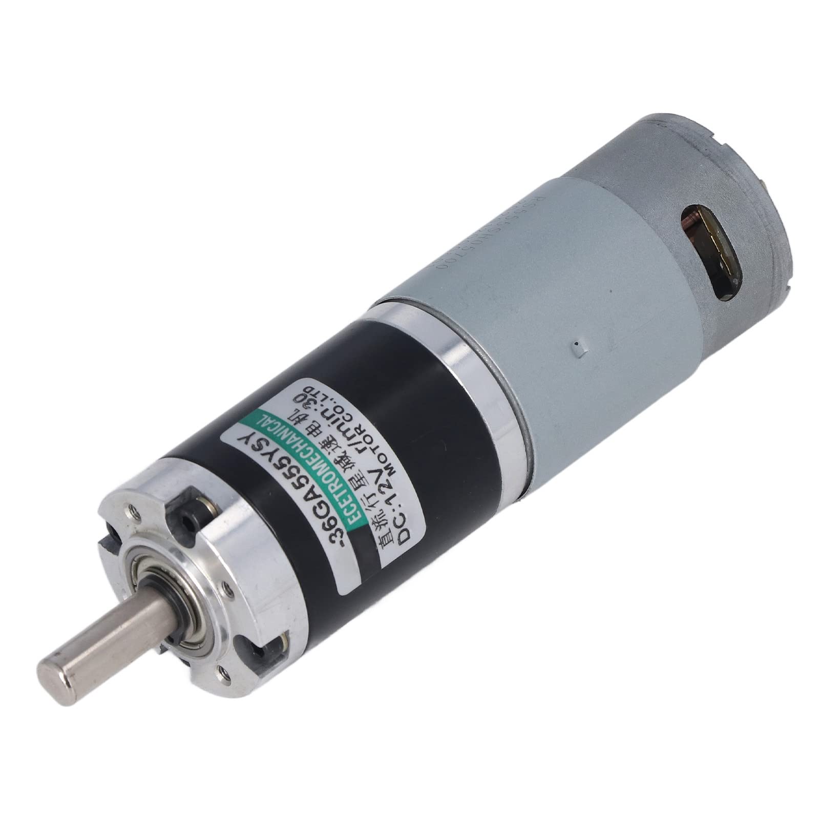 Motor de engranaje planetario de 15 W CC 12 V, motor de cobre de baja velocidad CW CCW 0,15 A 30 RPM para coche RC, modelo de robot, juguetes de motor de bricolaje y equipos (30 rpm)