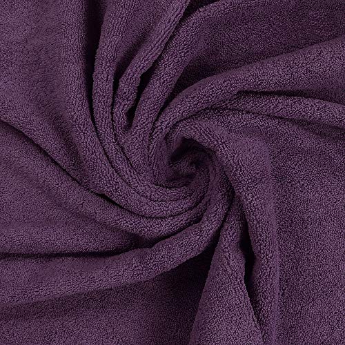 Utopia Towels - 8 teilig Handtücher Set aus Baumwolle mit Aufhänger - 2 Badetuch, 2 Handtücher und 4 Washclappen - (Pflaume)