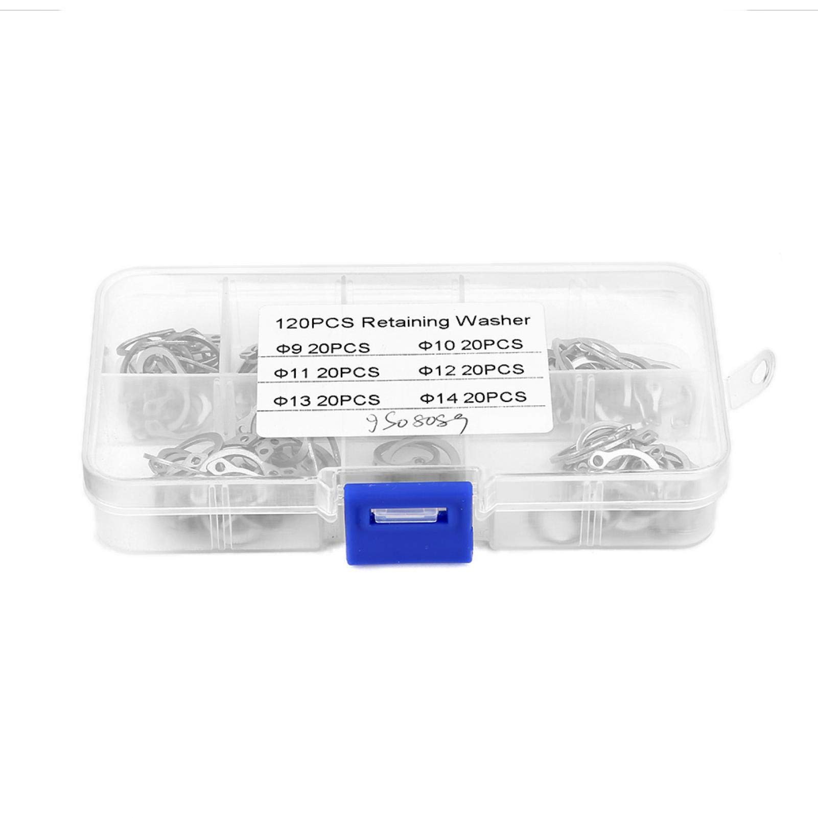 C-Clip Snap Ring-120pcs Stainless Steel Snap Retaining Ring Circlip Assortment Set 9mm - 14mm with Box