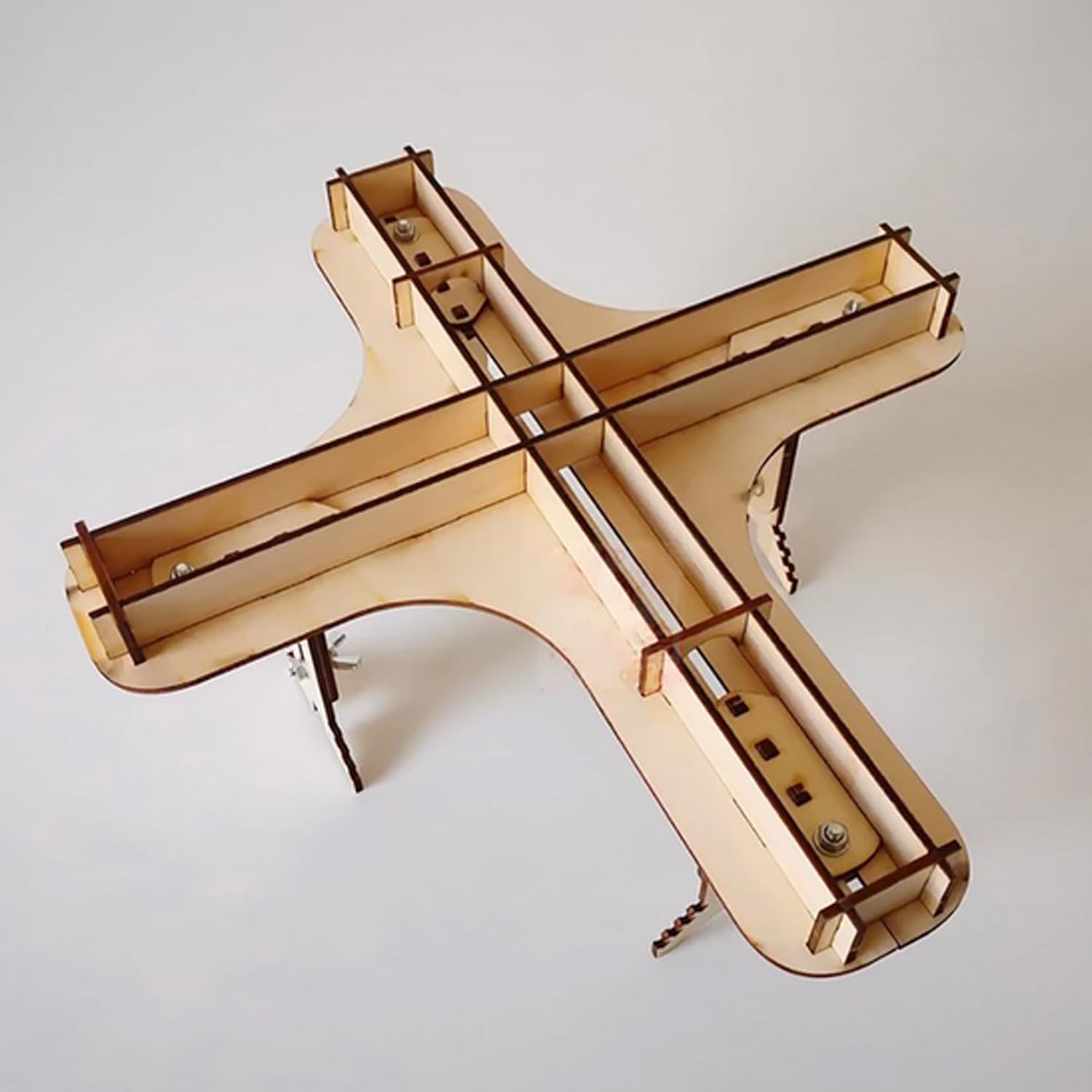 Laminated Board Aircraft Model Assembly Bracket Stand Support, Simulation Airplane DIY Tools with Scale for Painting Display