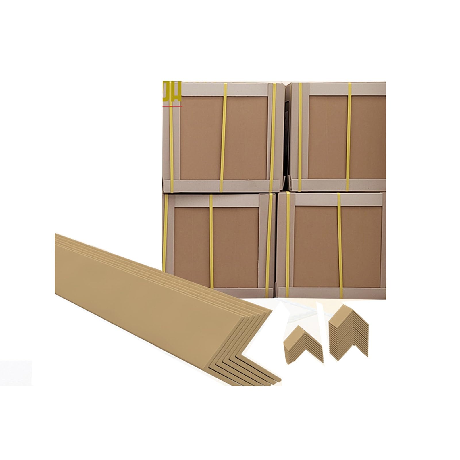 Protezioni angolari per pallet a forma di L, in cartone ondulato, per spedizioni e mobili, confezione da 10