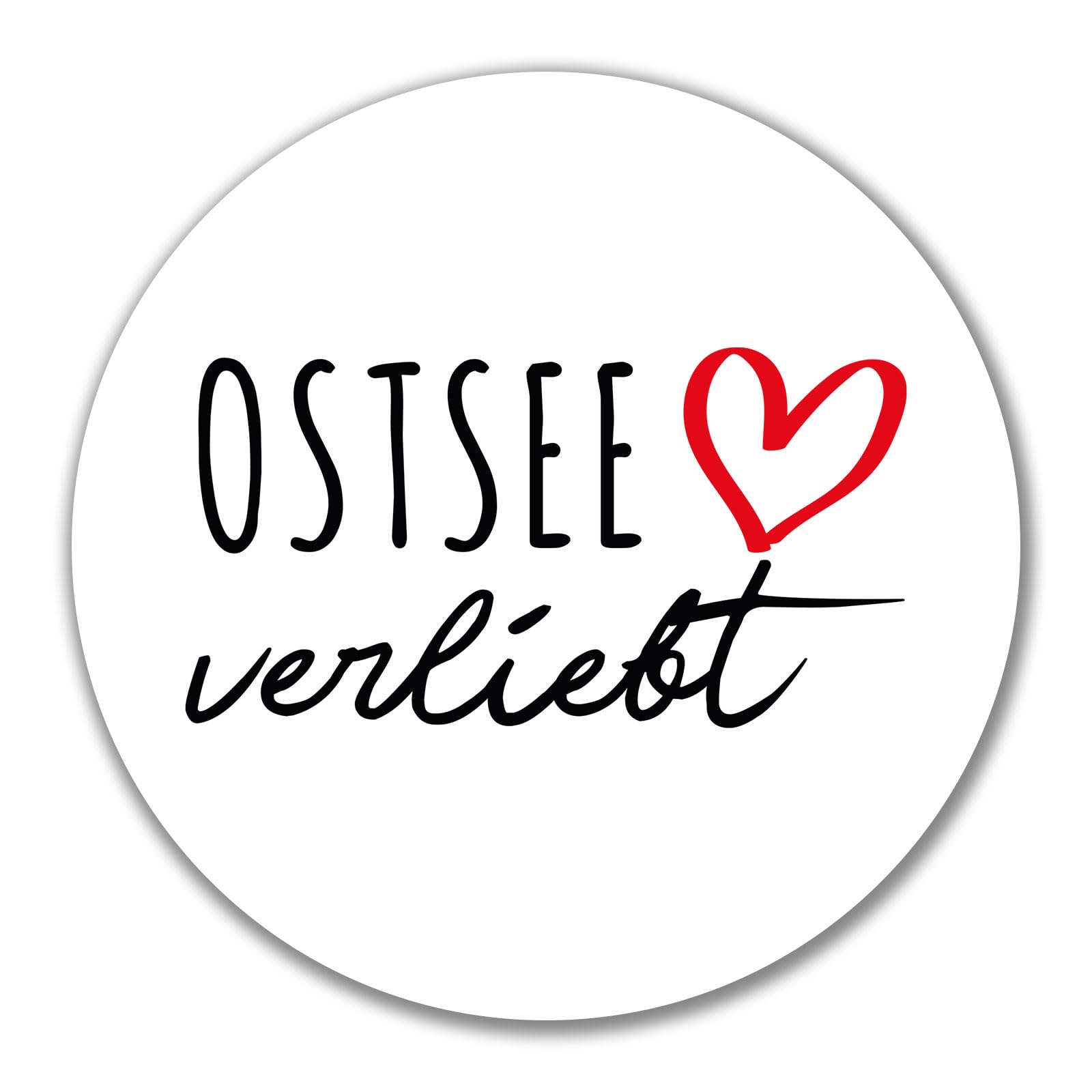 Huuraa Ostsee Sticker – Dekorativer Aufkleber, 10 cm Durchmesser