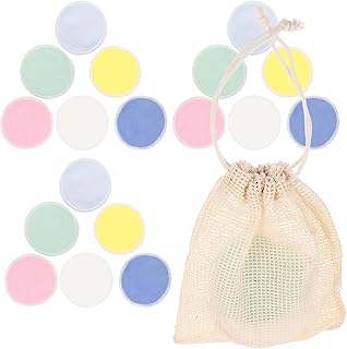 HONMEET 1 Conjunto De Almofadas Removedoras De Maquiagem Para Os Olhos Almofadas Removedoras De Maquiagem Para O Rosto Almofadas De Limpeza Para O Rosto Rodadas De Algodão Removedor