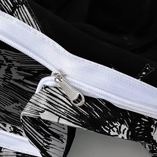 Miniatura 6 de Juego de funda de edredón de calavera de la muerte, tamaño King, juego de ropa de cama gótica de calavera y polilla, funda de edredón para