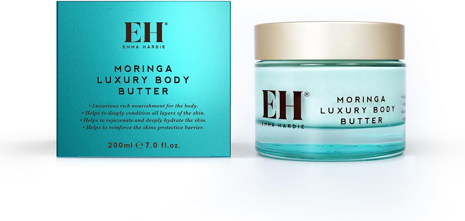 Emma Hardie 200ml Moringa Luxury Body Butter, Rich Nourishment for the Body that Helps To Reinforce The Skin's Protective Barrier, Rejuvenate and Deeply Hydrate, Vegan & Cruelty Free