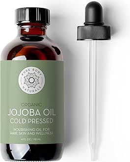 Organic Jojoba Oil, 4 Fl Oz - 100% Pure, Organic, Cold Pressed Jojoba Oil for Skin, Face, Nails and Hair Growth - Carrier Oil for Mixing Essential Oils