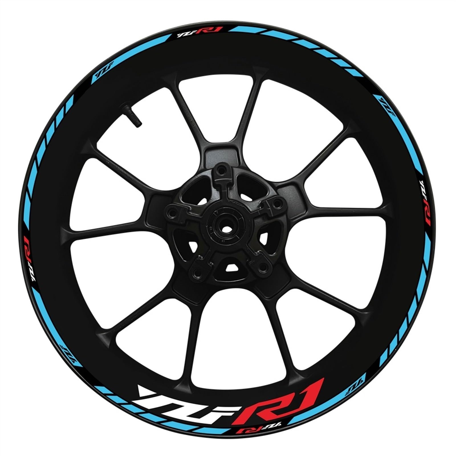 Motorcycle Wheel Hub YZF R1 Decal Decoration Set Rim Modification Reflective Sticker for Yamaha YZFR1 2022 Decorative(Color11)
