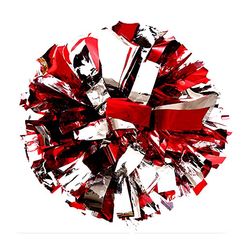 2pack/4pack 13" Cheerleading Metallic Foil & Plastic Ring Pom Poms Cheerleading Poms 100g