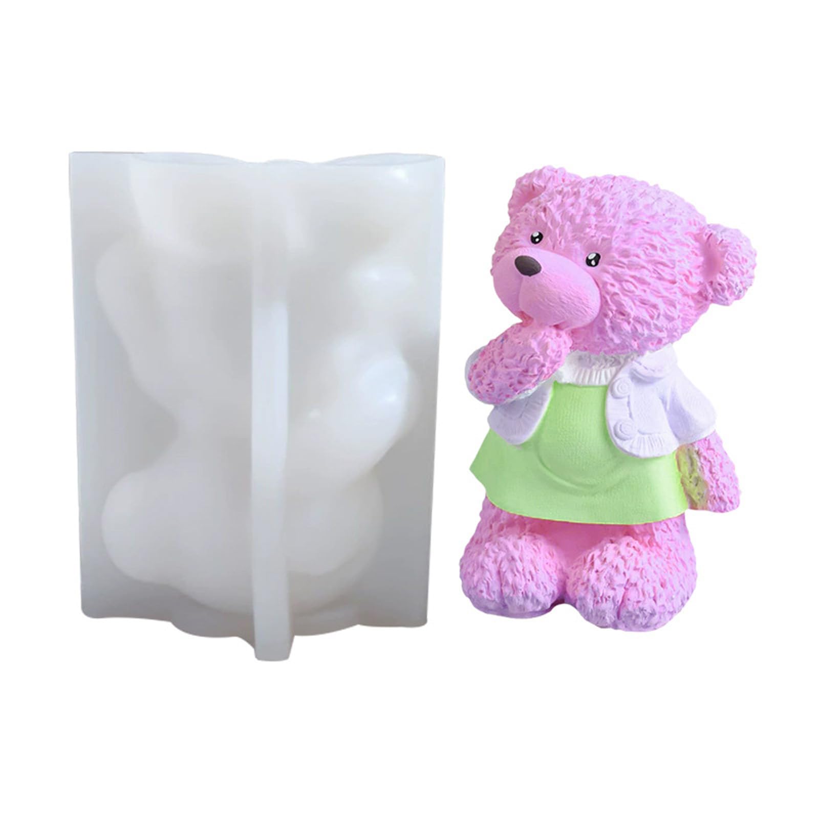 Osniyaw Multicolor Multipurpose Bear Silicone Candle Moulds For Candle, Soap, Animal Statue, Silicone Mould For Home Decoration, Epoxy Resin, Silicone Craft Mould