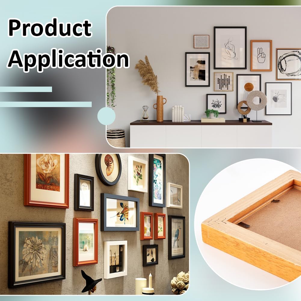 BENECREAT 5000Pcs Picture Frame Points, 9/16" Flexible Points for Point Driver, Framer's Points for Point Driver, Photo Frame Panels and Artwork Fixation